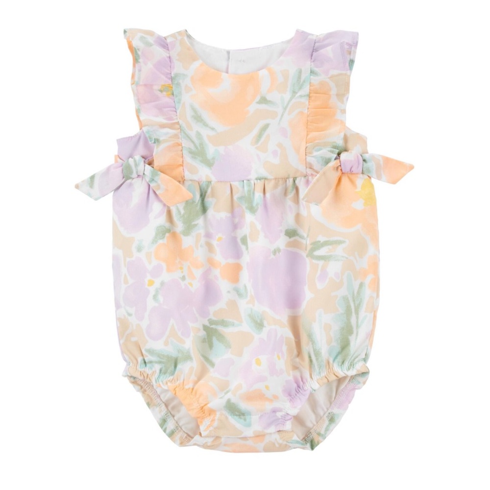 Carters Baby Infant Toddler Girl Floral Bubble Romper Onesie